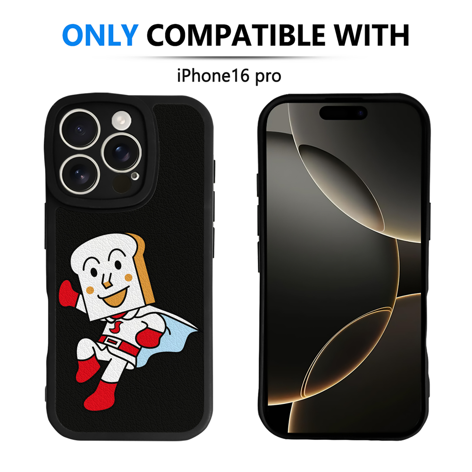 （画像用） アンパンマン Anpanman 【iPhone 16シリーズ対応】シリコンスマホケース（レザー調） 材質：シリコン